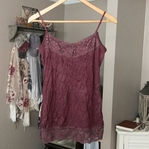 Women's maurices maroon tank top